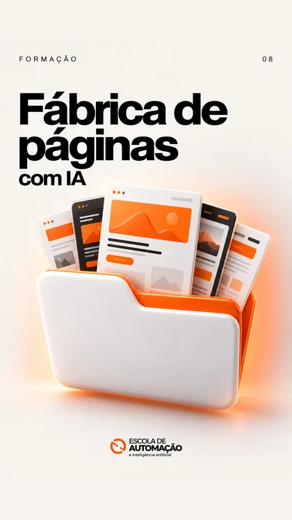 Capa Fábrica de páginas com IA